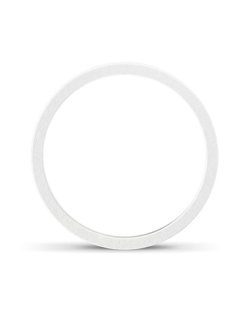 Lunar White · Matte ceramic · Width 7mm