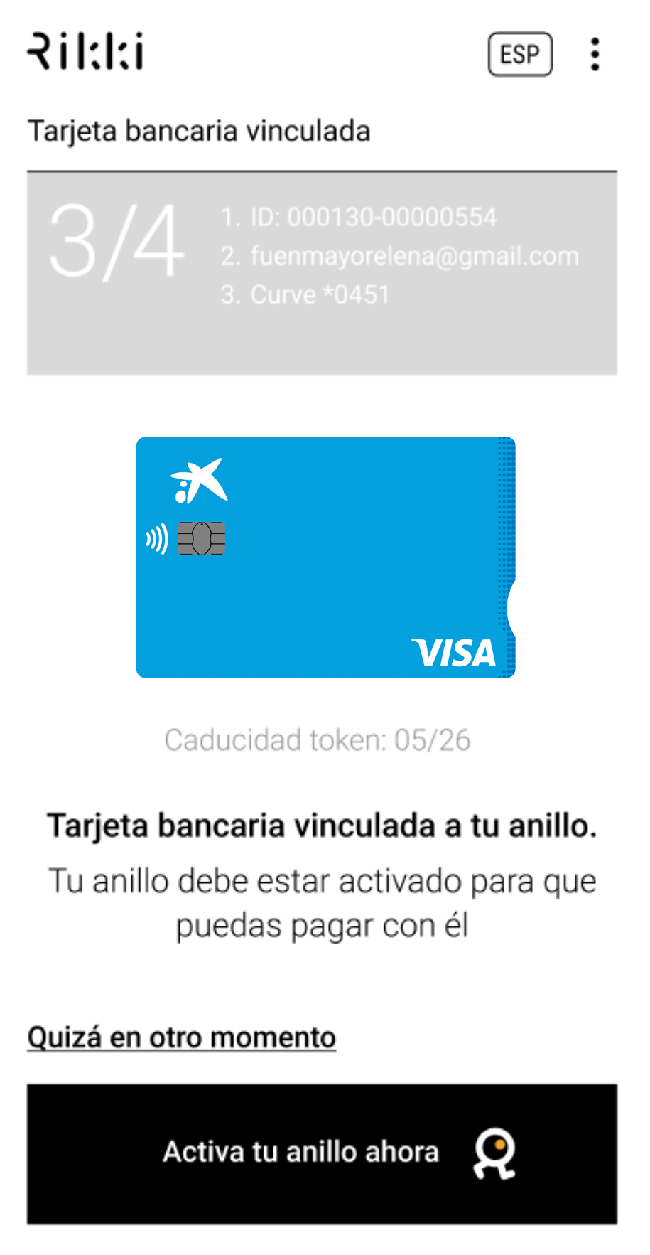 Rikki app token grabado